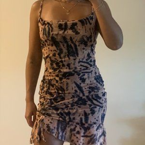 NWT - PLT Mesh Ruched Bodycon Dress